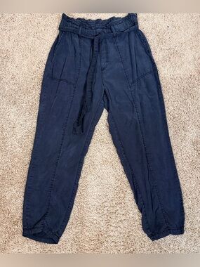 Sanctuary Black Flowy 100% Tencell Pants Beachy Boho Casual Coastal Medium